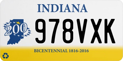 IN license plate 978VXK