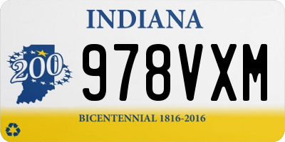 IN license plate 978VXM