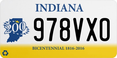IN license plate 978VXO