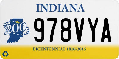 IN license plate 978VYA