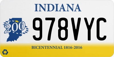 IN license plate 978VYC