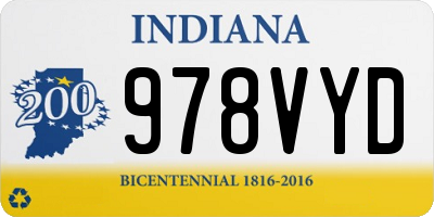 IN license plate 978VYD