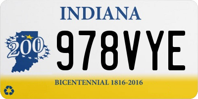 IN license plate 978VYE