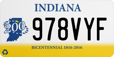 IN license plate 978VYF