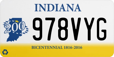 IN license plate 978VYG