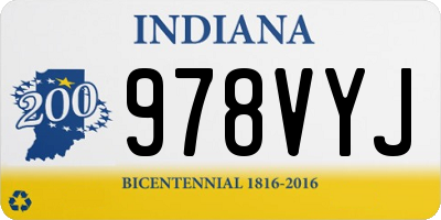 IN license plate 978VYJ