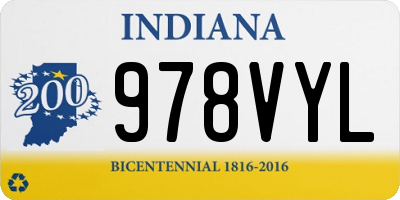 IN license plate 978VYL