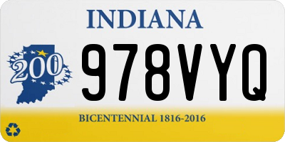 IN license plate 978VYQ