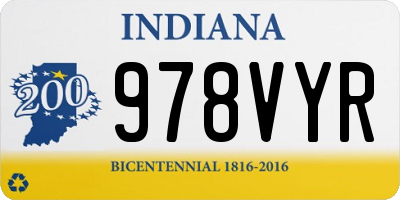 IN license plate 978VYR