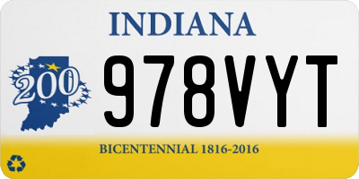 IN license plate 978VYT