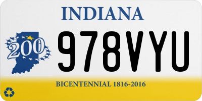 IN license plate 978VYU