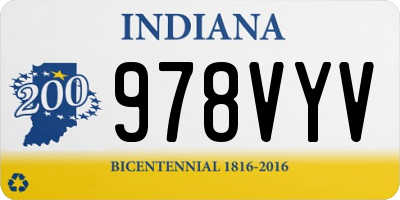 IN license plate 978VYV