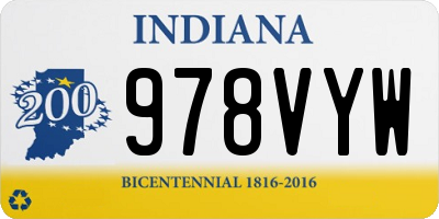IN license plate 978VYW