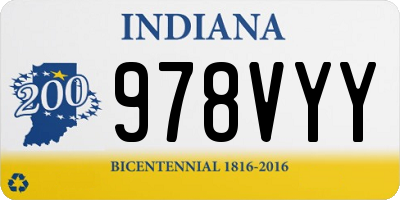 IN license plate 978VYY