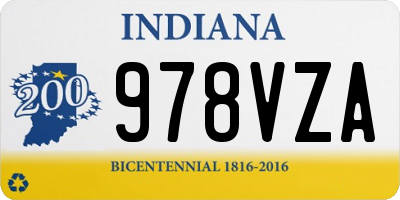 IN license plate 978VZA
