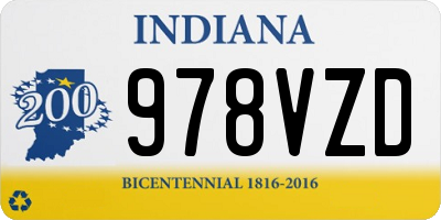 IN license plate 978VZD