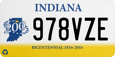 IN license plate 978VZE