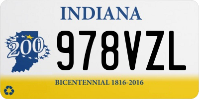 IN license plate 978VZL