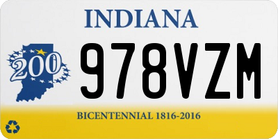 IN license plate 978VZM