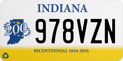 IN license plate 978VZN