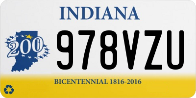 IN license plate 978VZU