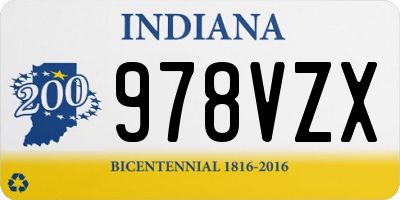 IN license plate 978VZX