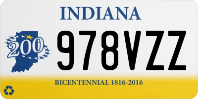 IN license plate 978VZZ