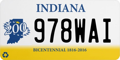 IN license plate 978WAI
