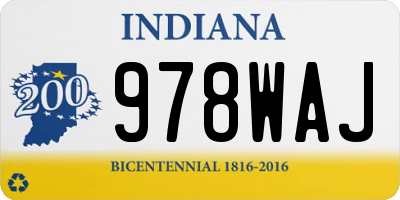 IN license plate 978WAJ