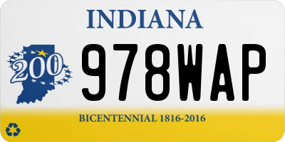 IN license plate 978WAP