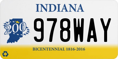 IN license plate 978WAY