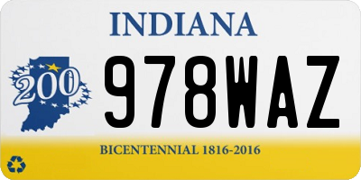 IN license plate 978WAZ