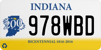 IN license plate 978WBD