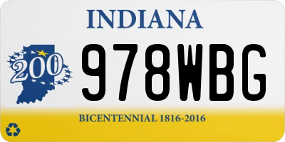IN license plate 978WBG
