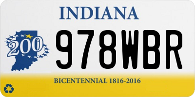 IN license plate 978WBR