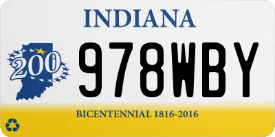 IN license plate 978WBY