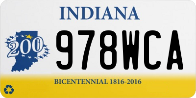 IN license plate 978WCA