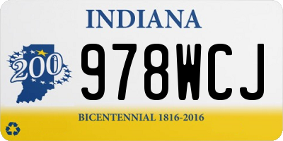 IN license plate 978WCJ