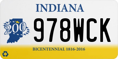 IN license plate 978WCK