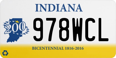 IN license plate 978WCL