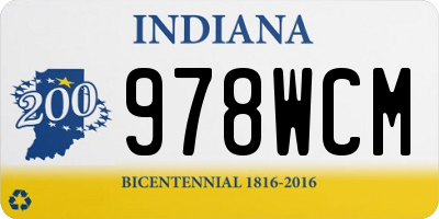 IN license plate 978WCM