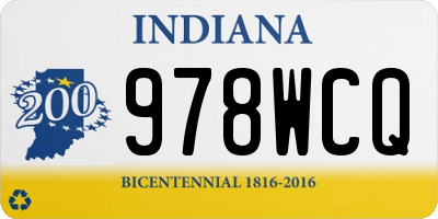 IN license plate 978WCQ
