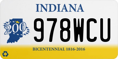 IN license plate 978WCU