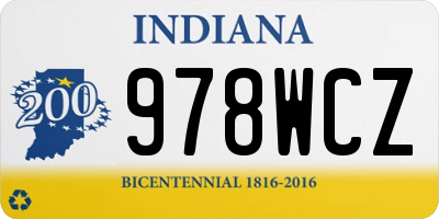 IN license plate 978WCZ