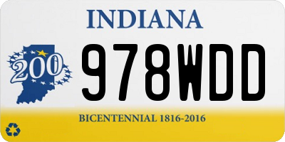 IN license plate 978WDD