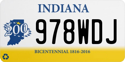 IN license plate 978WDJ