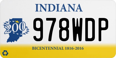 IN license plate 978WDP