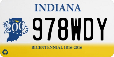 IN license plate 978WDY