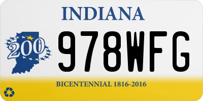 IN license plate 978WFG