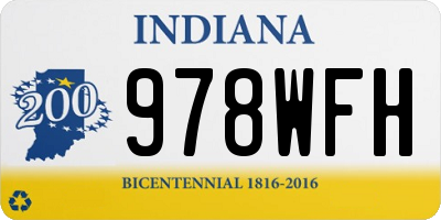 IN license plate 978WFH